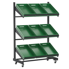 Single Sided Mobile Fruit and Vegetable Display Only Unit (3 Shelves) image 0