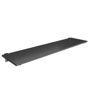 Slatwall Black Wood Shelf with Brackets (1200x300) image 0