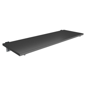 Slatwall Black Wood Shelf with Brackets (900x300) image 0