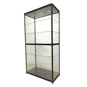 Glass Tower Showcase Display Cabinet - Black (1950x800x400) image 0